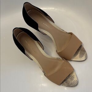 Loeffler Randall Charlotte d’Orsay hidden snakeskin Open-Toe Heels